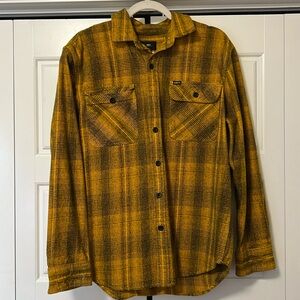 OBEY Men’s Flannel, Yellow, Size Medium
